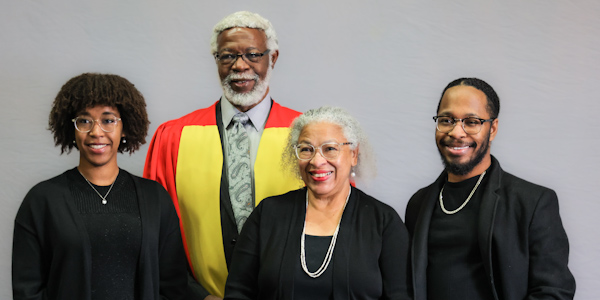 Prof Jim Gates with his family